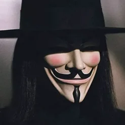 ATELA V för Vendetta Guy Fawkes Mask Quality Anonymous Mask Halloween Costume Hackers Mask Cosplay Party Mask One Size> Masker