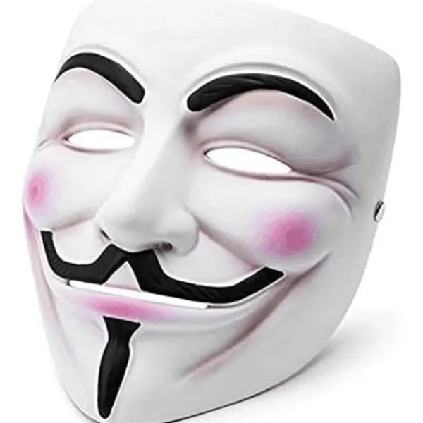 ATELA V för Vendetta Guy Fawkes Mask Quality Anonymous Mask Halloween Costume Hackers Mask Cosplay Party Mask One Size> Masker