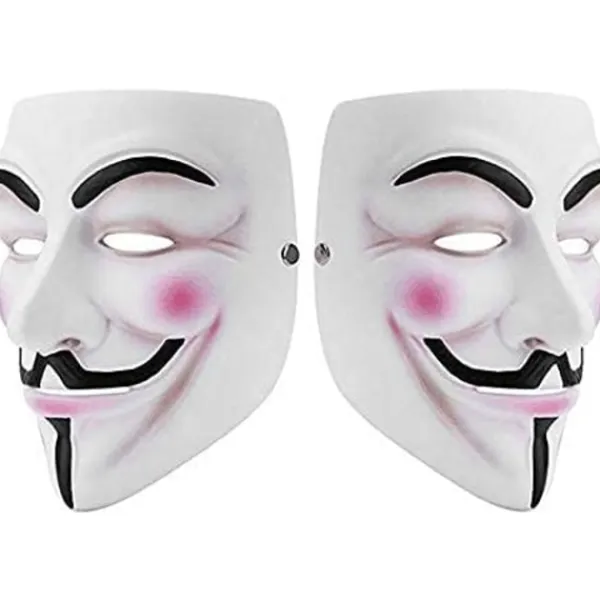 ATELA V för Vendetta Guy Fawkes Mask Quality Anonymous Mask Halloween Costume Hackers Mask Cosplay Party Mask One Size> Masker