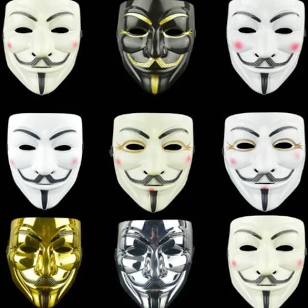 V för Vendetta Halloweenmasker för maskerad> Masker