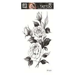 Vattentät Tatuering Klistermärke Med Varg Huvud Totem Arabisk Text Tatuering Klistermärke> Smink