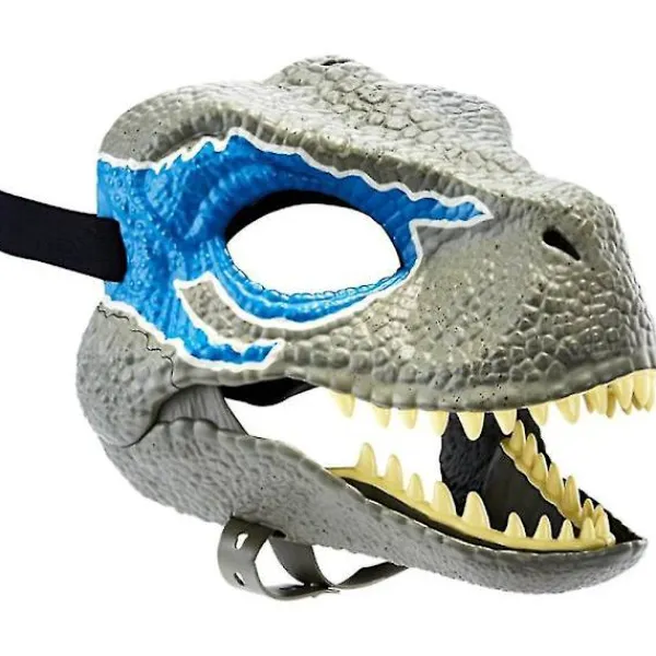 Velociraptor Blue Mask, Flerfärgad (grå) (1st)> Masker