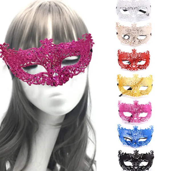 Venedig Sexig Golden Fox Mask Maskeraddräkt Dansmask> Masker