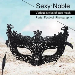 Venedig Sexig Golden Fox Mask Maskeraddräkt Dansmask Black> Masker