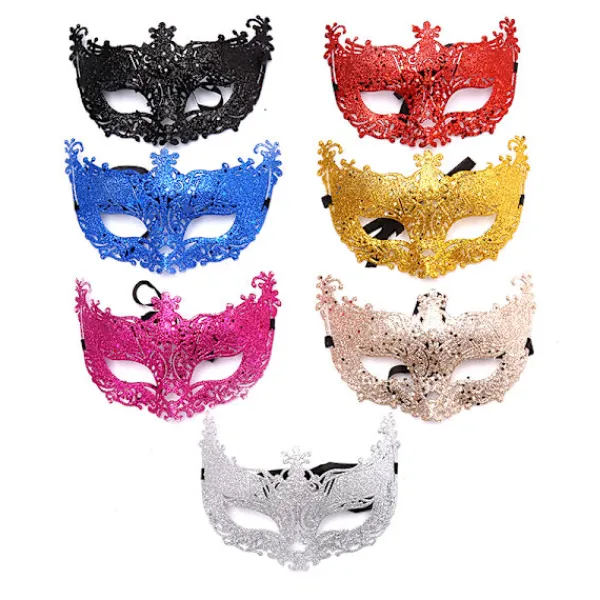 Venedig Sexig Golden Fox Mask Maskeraddräkt Dansmask Black> Masker