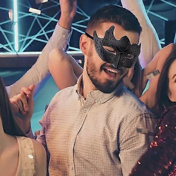 Venetiansk mask för par, maskeradmask, venetiansk spetsmask för kvinna, maskeradfest för man och kvinna> Masker