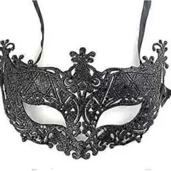 Venetiansk Svart Filigran Maskerad Mask Festkläder Jul - svart As shown><noscript><img width=