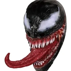 Venom Mask Latex Mask Cosplay Lång Tunga Cosplay Julfilm> Masker