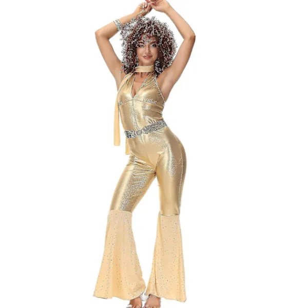 Vintage Rock Disco Kvinnlig Sångare Halloween Cosplay Kostym> Dräkter
