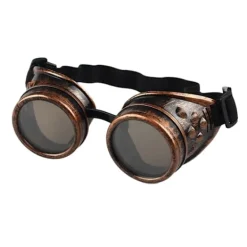 Vintage Viktorianska Steampunk Glasögon Svetsning Gotiska Cosp Röd Brons One Size> Tillbehör