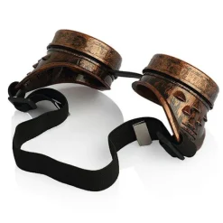 Vintage Viktorianska Steampunk Glasögon Svetsning Gotiska Cosp Röd Brons One Size> Tillbehör