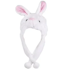 Vintermössa för vuxna och barn med söta plyschdjur, karaktärsmössa med pompom-ändar, långa remmar, rolig plyschleksak, öronlappsmössa för cosplay Rabbit | Fyndiq> Huvudbonader