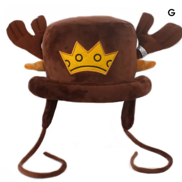 Vinterplysch varm hatt Söt tecknad Tony Tony Chopper Form semesterpresenter för kvinnor flicka> Huvudbonader
