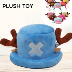 Vinterplysch varm hatt Söt tecknad Tony Tony Chopper Form semesterpresenter för kvinnor flicka D><noscript><img width=