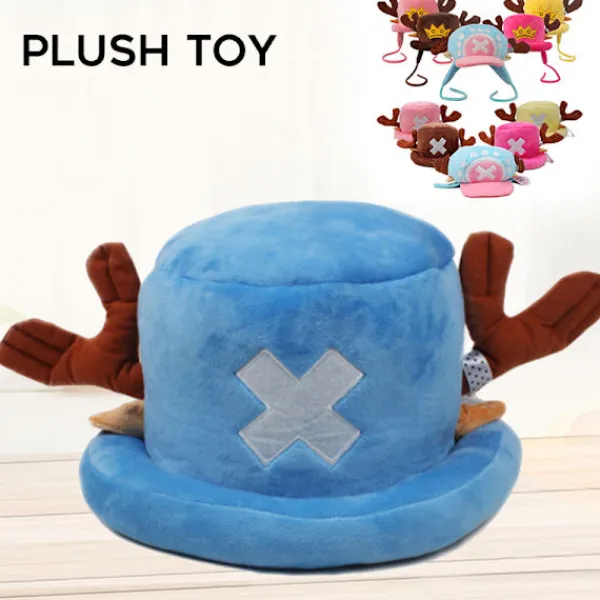 Vinterplysch varm hatt Söt tecknad Tony Tony Chopper Form semesterpresenter för kvinnor flicka D> Huvudbonader