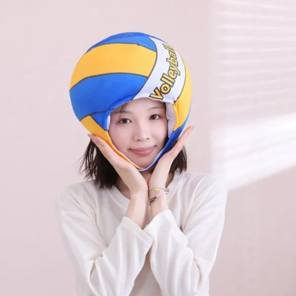 Volleyboll Plyschmössa Extra Mjuk Realistiskt Utseende Bedårande Tvättbar Fullt Fylld Dekorativ Icke-Bleknande Nyhet Volleyboll Plyschmössa Cosplay Huvudbonad | Fyndiq> Huvudbonader