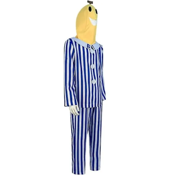 Vuxen Bananer i pyjamas Kostym Blå Vit Randig Tröja Byxor Med Bananhuvud Män Kvinnor Party Kostym Halloween Bästa Val Blå Vit Blå vit L | Fyndiq> Dräkter