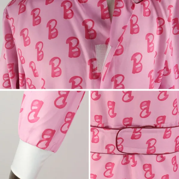 Vuxen Barbie Outfit för Män Ken Cosplay Kostymer Rosa Overall L> Dräkter