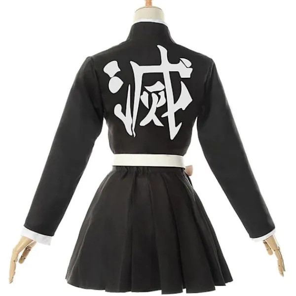 Vuxen Barn Demon Slayer Kimetsu No Yaiba Anime Kimono Kanroji Mitsuri Cosplay Kostym Halloween Kläder - Perfet Suit and wig> Dräkter