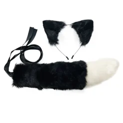 Vuxen Barn Simulation Plysch Varg för Kattöron Hårband Bandana med Pälsig Lång Svans Set Anime Cosplay Kostym Rekvisita Halloween Maskerad Tillbehör | Fyndiq> Tillbehör
