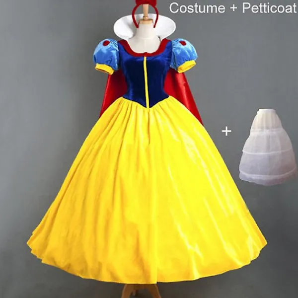 Vuxen Cosplay Klänning Snövit Flickprinsessklänning Kvinnor Vuxen Seriefigur Prinsessa Snövit Halloween Festdräkt K XXL> Dräkter