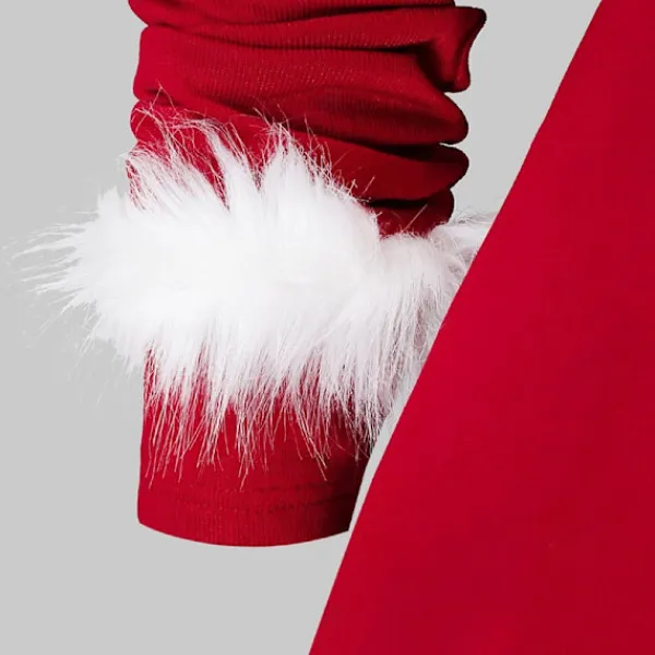 Vuxen julgungklänning Fancy Dress Xmas Red Costumes L> Dräkter