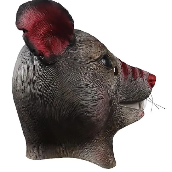Vuxen Ny Mutant Råtta Huvud Djurdräkt Ansikte Splinter Halloween Mus Mask Brun> Masker