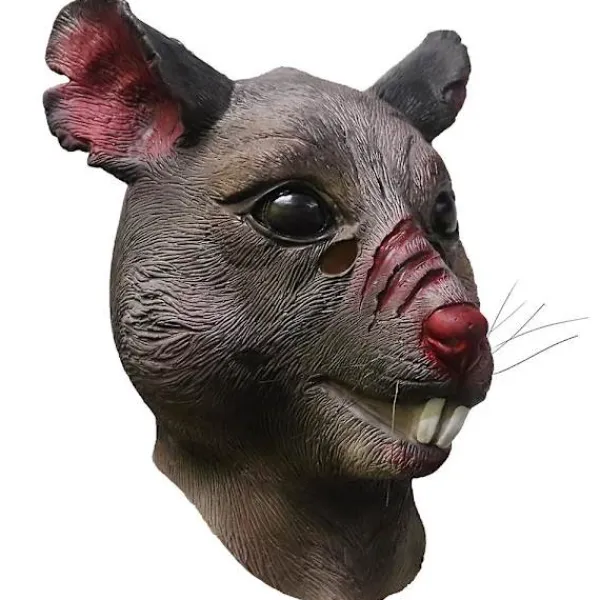 Vuxen Ny Mutant Råtta Huvud Djurdräkt Ansikte Splinter Halloween Mus Mask Brun> Masker