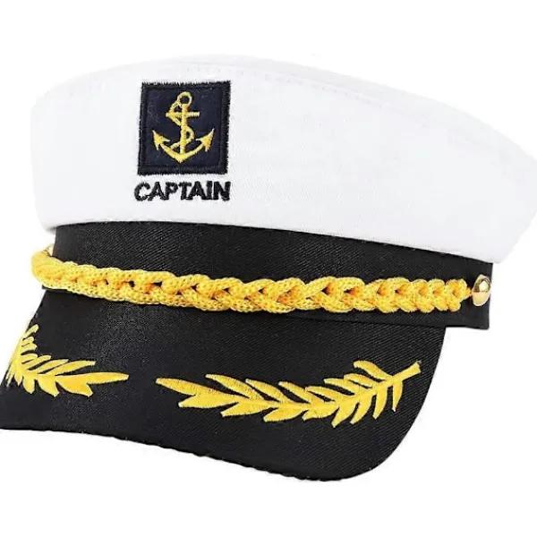 GIFT OF G Vuxen Sjömanshatt Justerbar Kaptenshatt Cosplay Sjöman Skepp Båt Kaptenshatt för Sjöman Marin Flottans Amiral> Huvudbonader
