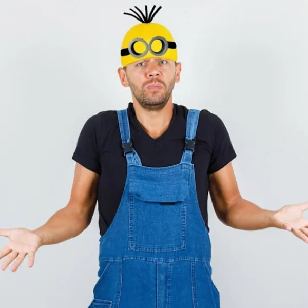Vuxna Barn Cosplay Minions Kostym Hatt Handskar Glasögon Maskerad Jul Ett Set (Glasögon){ee} Ett Set (Glasögon) One Size> Tillbehör