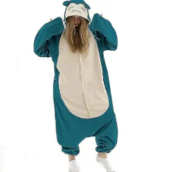 Vuxna Onesies i ett stycke, Djur Kigurumi Onesie Kompatibel med Män Kvinnor Helkroppspyjamas Tecknad Snorlax Pyjamasdräkt> Dräkter