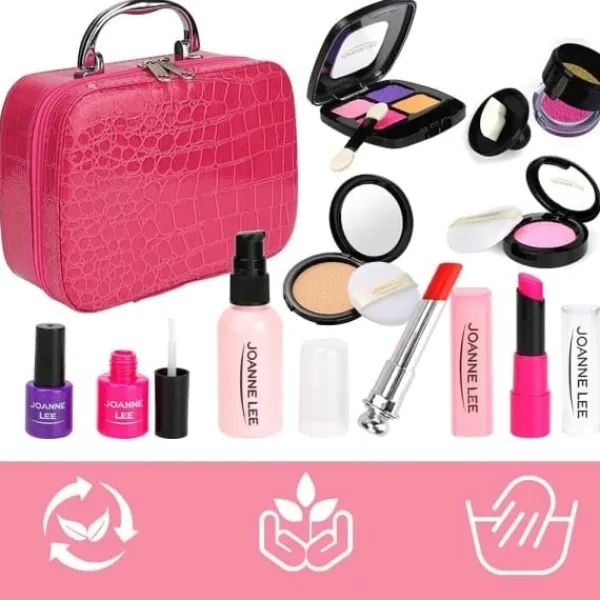 Washable Kids Makeup Toy Set with Cosmetic Bag> Smink