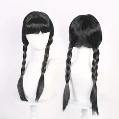 Wednesday Addams Nevermore Academy Kostym för Barn & Vuxna med Peruk[JUN] One Size> Peruker