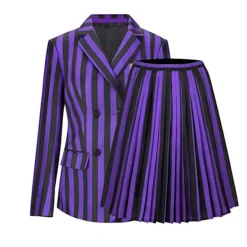 Wednesday Addams Nevermore Academy Cosplay Kostymset för Barn & Vuxna [JSR] Kids L(8-9Years)> Dräkter