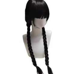 FMYSJ Wednesday Addams Peruk Med Peruknät Peruker För Wednesday (FMY)> Peruker
