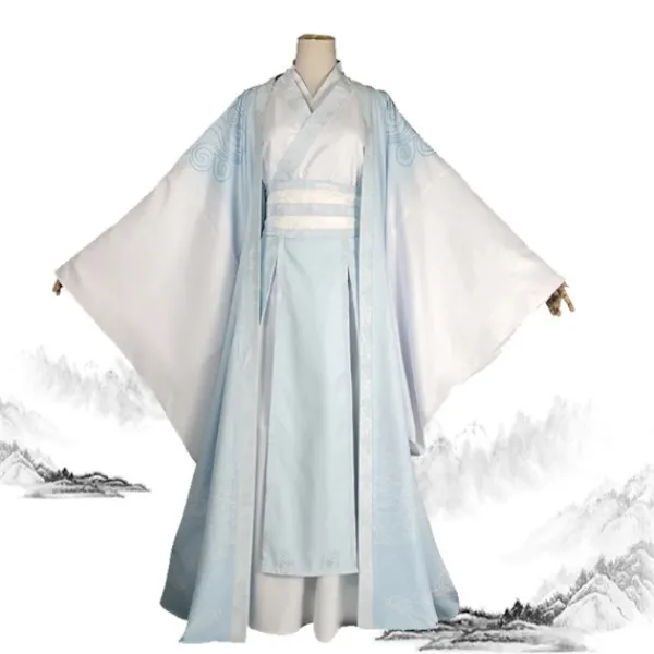 Wei Wuxian/Lan Wangji Cosplay Kostymer Antik Mo Dao Zu Shi Grandmaster of Demonic Cultivation Halloween Kostym Peruker C89K223 L PL-546 Wei Wuxian> Peruker