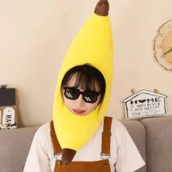Wicked Costumes Rolig Banan Gul Hatt för Vuxna, Unisex> Huvudbonader