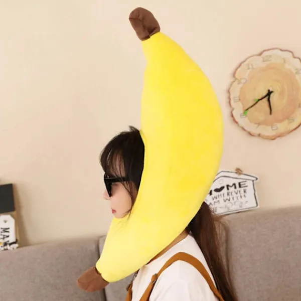 Wicked Costumes Rolig Banan Gul Hatt för Vuxna, Unisex> Huvudbonader
