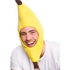 Wicked Costumes rolig banan gul hatt unisex för vuxna> Huvudbonader