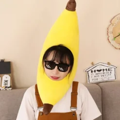 Wicked Costumes rolig banan gul hatt unisex för vuxna> Huvudbonader