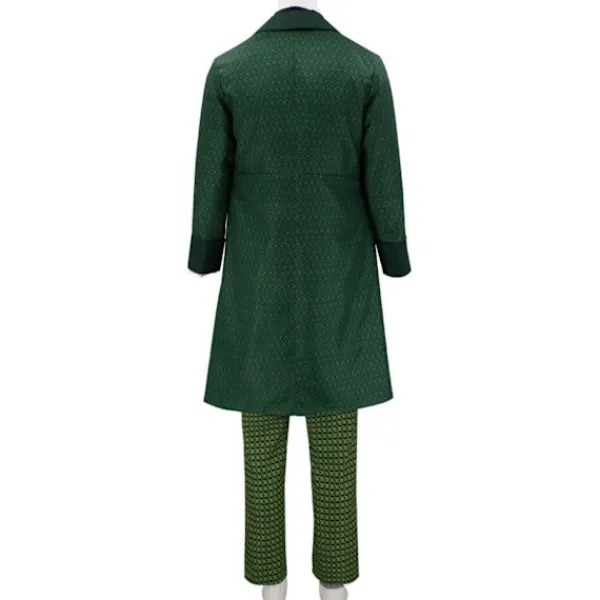 Wizard-kostym för män Wick Witch Cosplay Gotisk Medeltida Oz Jacka Grön Kappa Halloween Warlock Uniform S> Dräkter