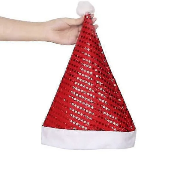 WJTG 3 st Paljettprydda Julhattar, Julhattar, Juldekorationer, JulklapparJ> Huvudbonader