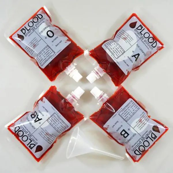 Jettbuying 10x Halloween Cosplay Dryckespåsar Blodpåse Rekvisita Zombie Bever One Size> Tillbehör