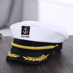 Yachtkaptenhatt för Vuxna Skeppsseglarehatt Admiralhatt för Män Kvinnor Barn><noscript><img width=