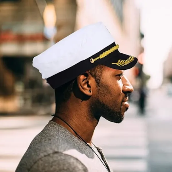 Yachtkaptenhatt för Vuxna Skeppsseglarehatt Admiralhatt för Män Kvinnor Barn> Huvudbonader