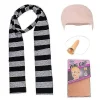 Yalisheng 4 st Minionerna Gru Cos Set Falsk Näsa Flintskallig Hätta Halloween Kostym Tillbehör Svart Grå Randig Halsduk Cosplay Set _Speciella gåvor | Fyndiq> Tillbehör