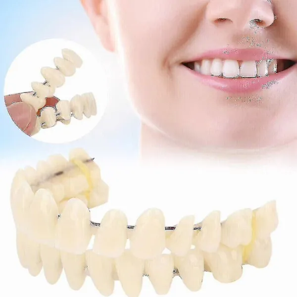 Yougang Boutique Smile Snap On Falska Tänder Övre Nedre Tandfasader Lösproteser Tandskydd Set_Speciella gåvor> Tillbehör