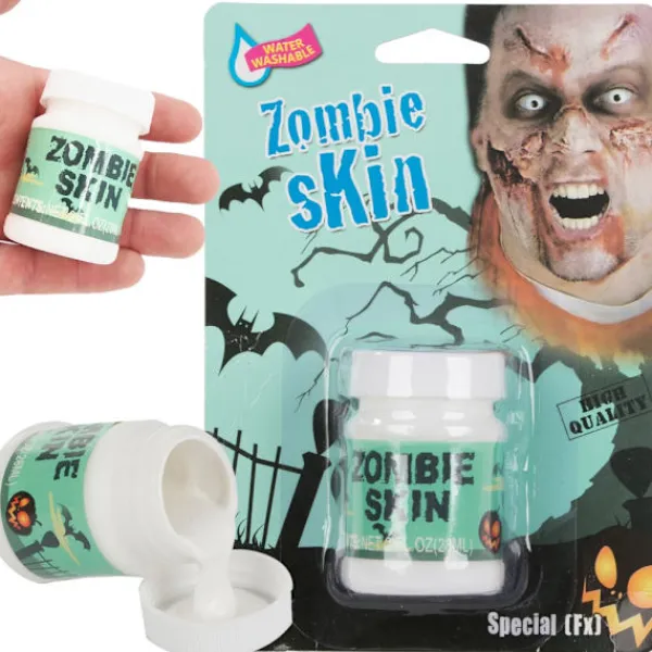 Zoombie hud makeup för halloween att måla ärr sår makeup hud> Smink
