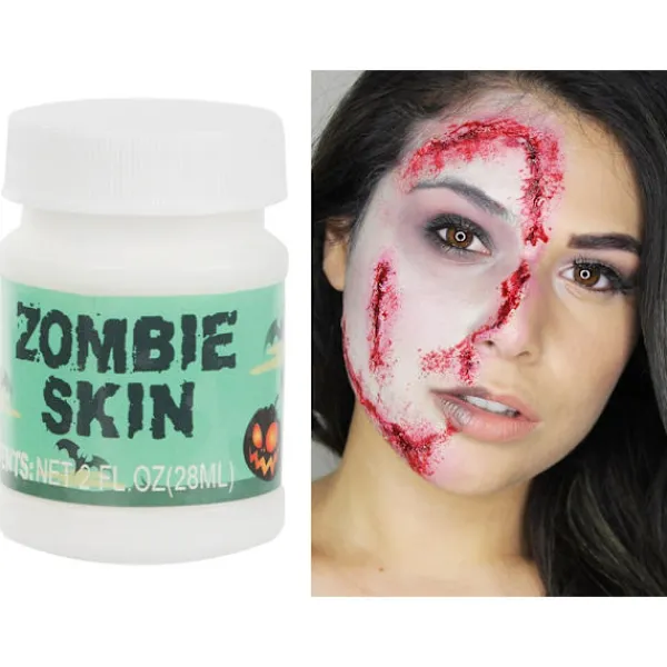 Zoombie hud makeup för halloween att måla ärr sår makeup hud> Smink